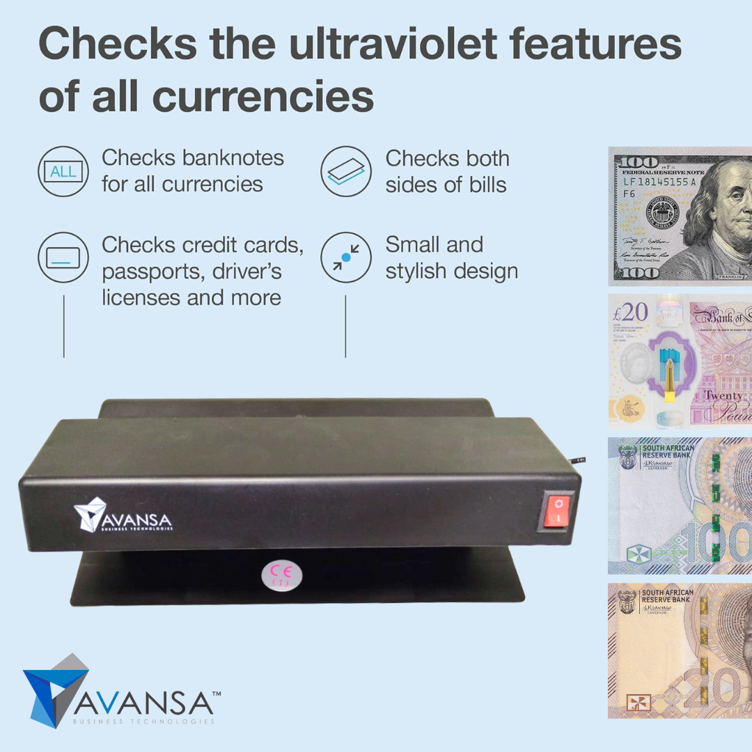 Avansa SuperDetect 180 Counterfeit Detector - MoneyCounters