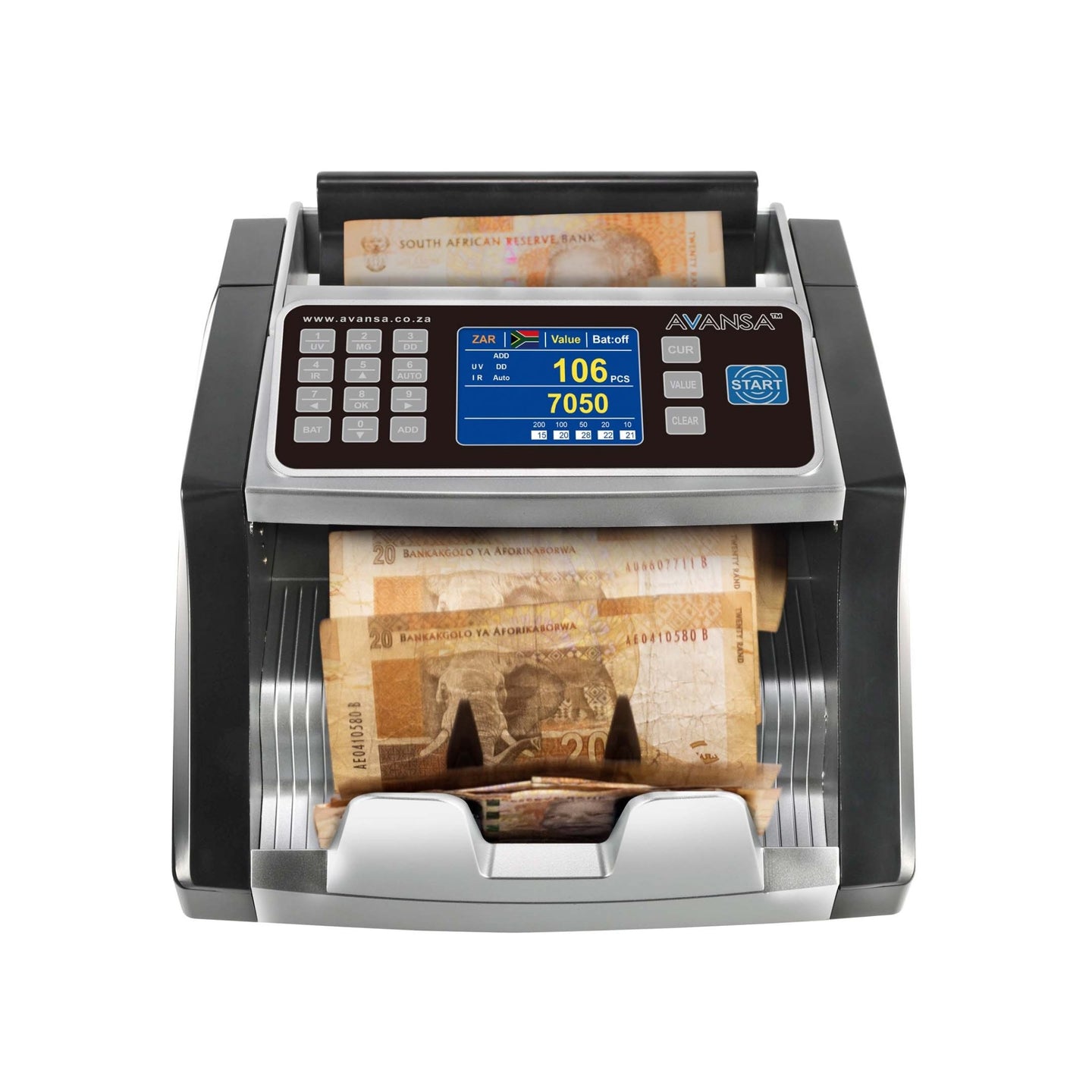 AVANSA CompactCount 2050 Small Money Counting Machine - MoneyCounters